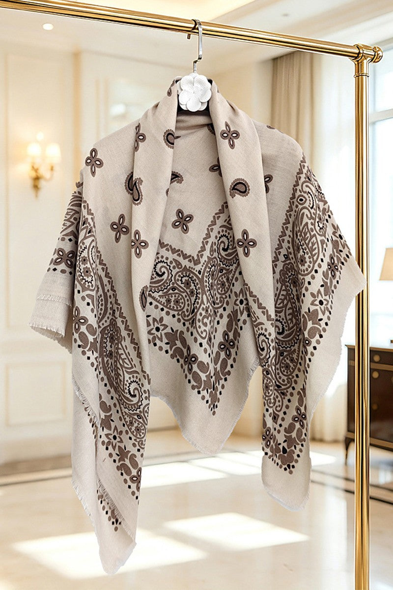 Faux Cashmere Printed Scarf
