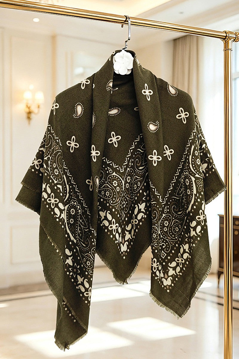 Faux Cashmere Printed Scarf
