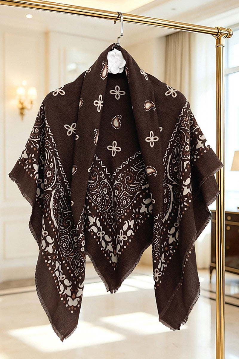 Faux Cashmere Printed Scarf
