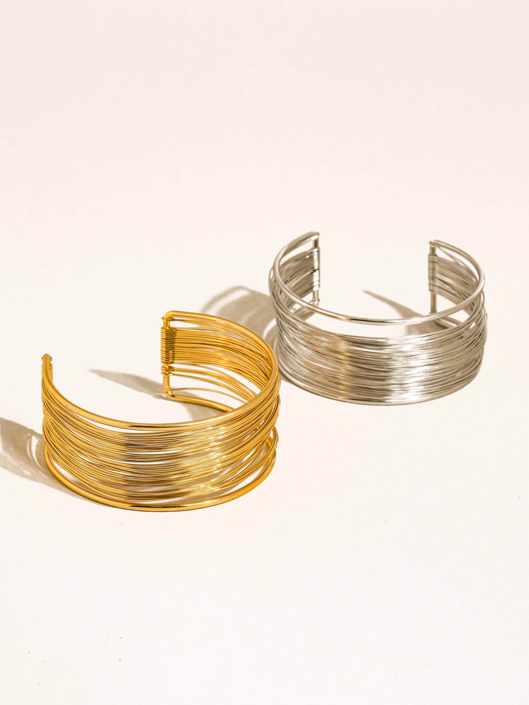 Roselith 18K Gold Non-Tarnish Statement Cuff Bracelet