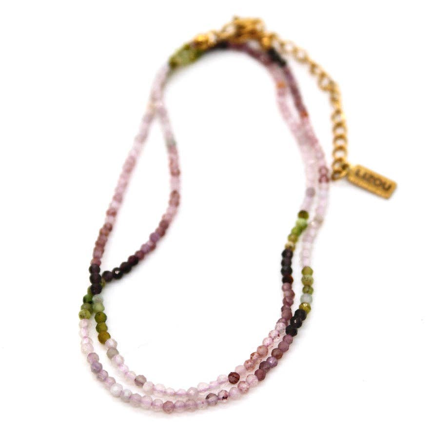 Short Gradient Stone Necklace