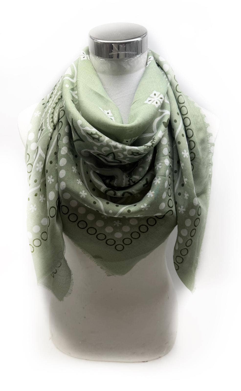 Large Cotton Blend Scarf
