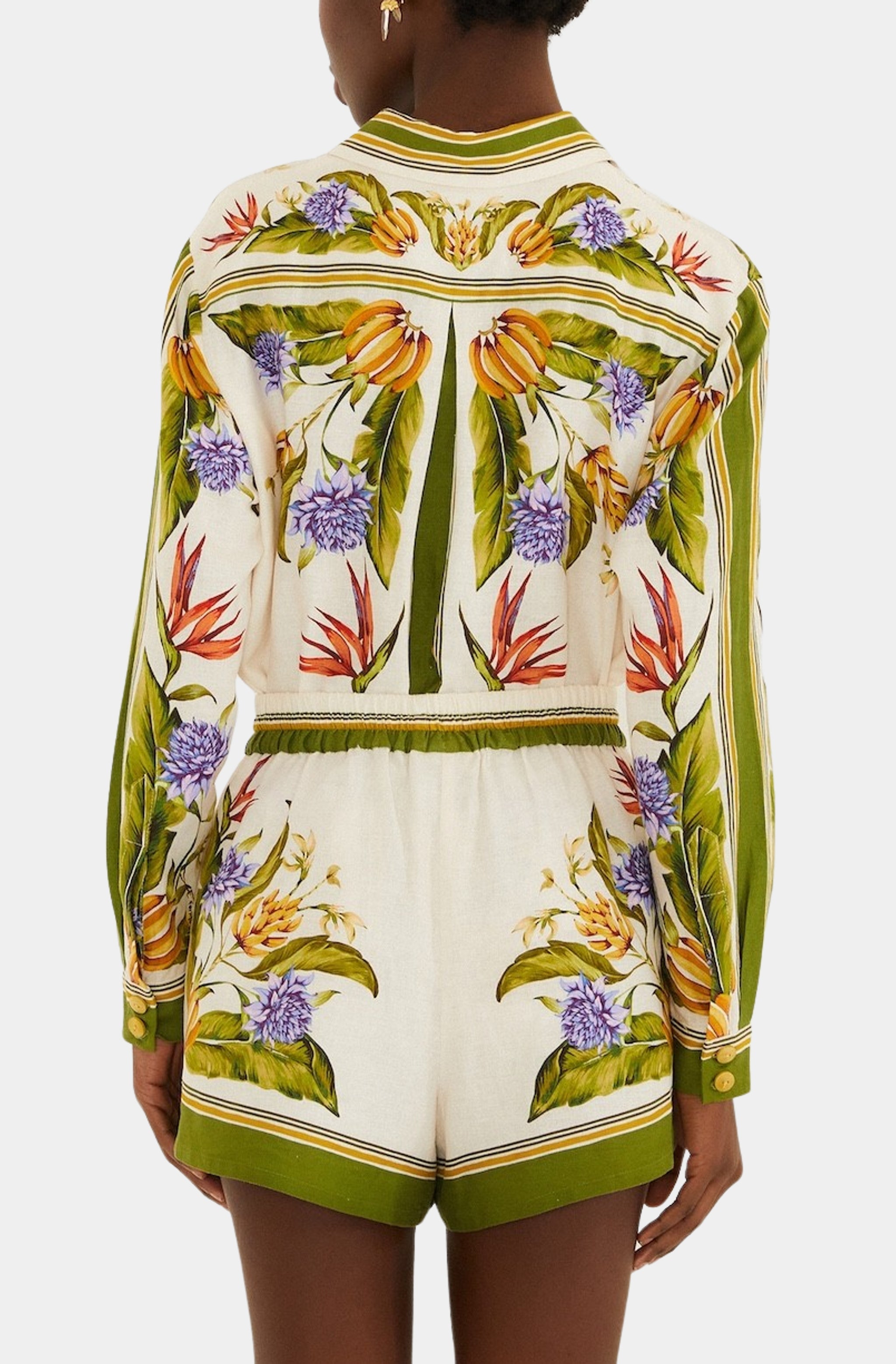 Tropical Scarf Sand Shirt