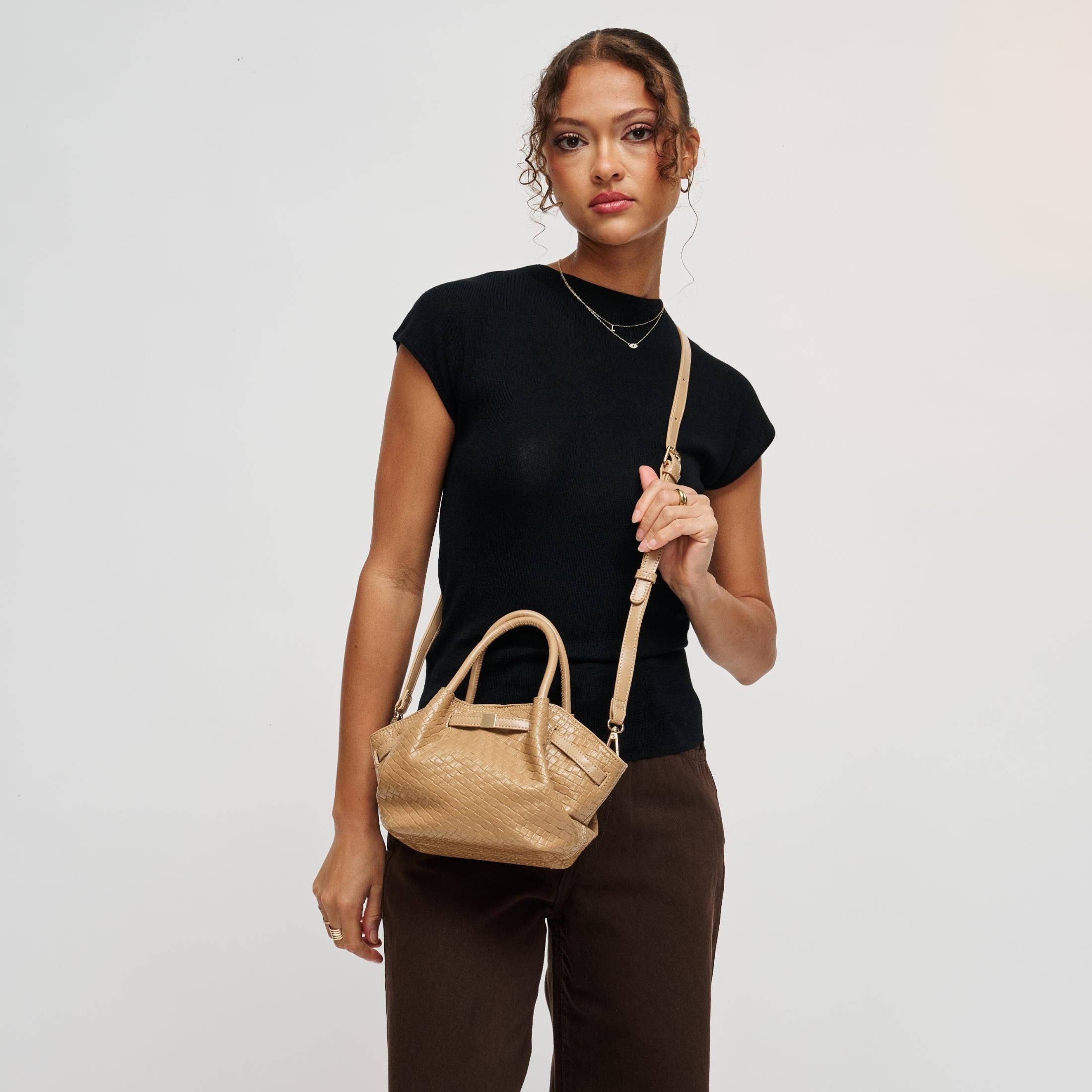 Selena Embossed Woven Crossbody
