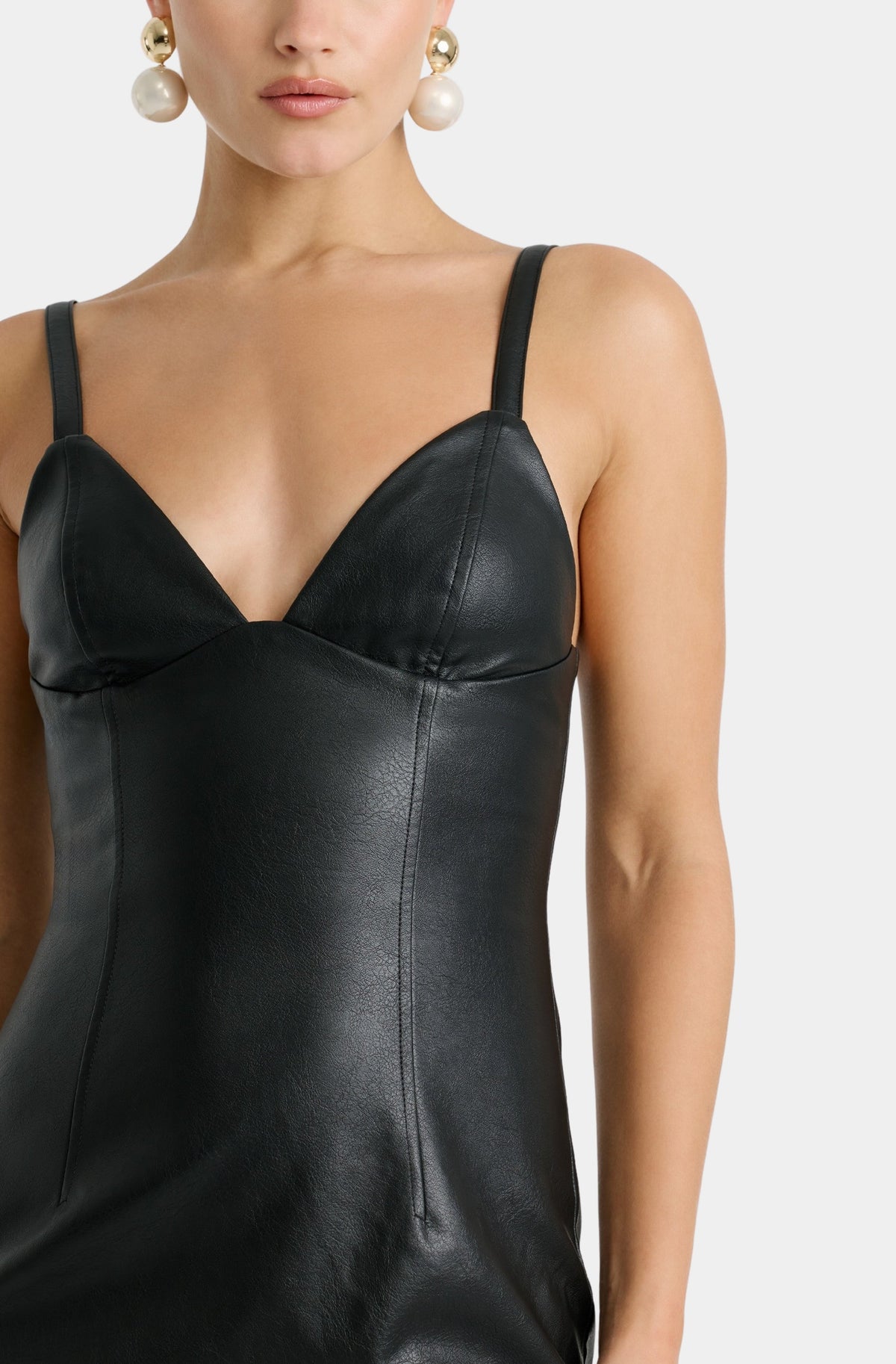Estine Vegan Leather Dress