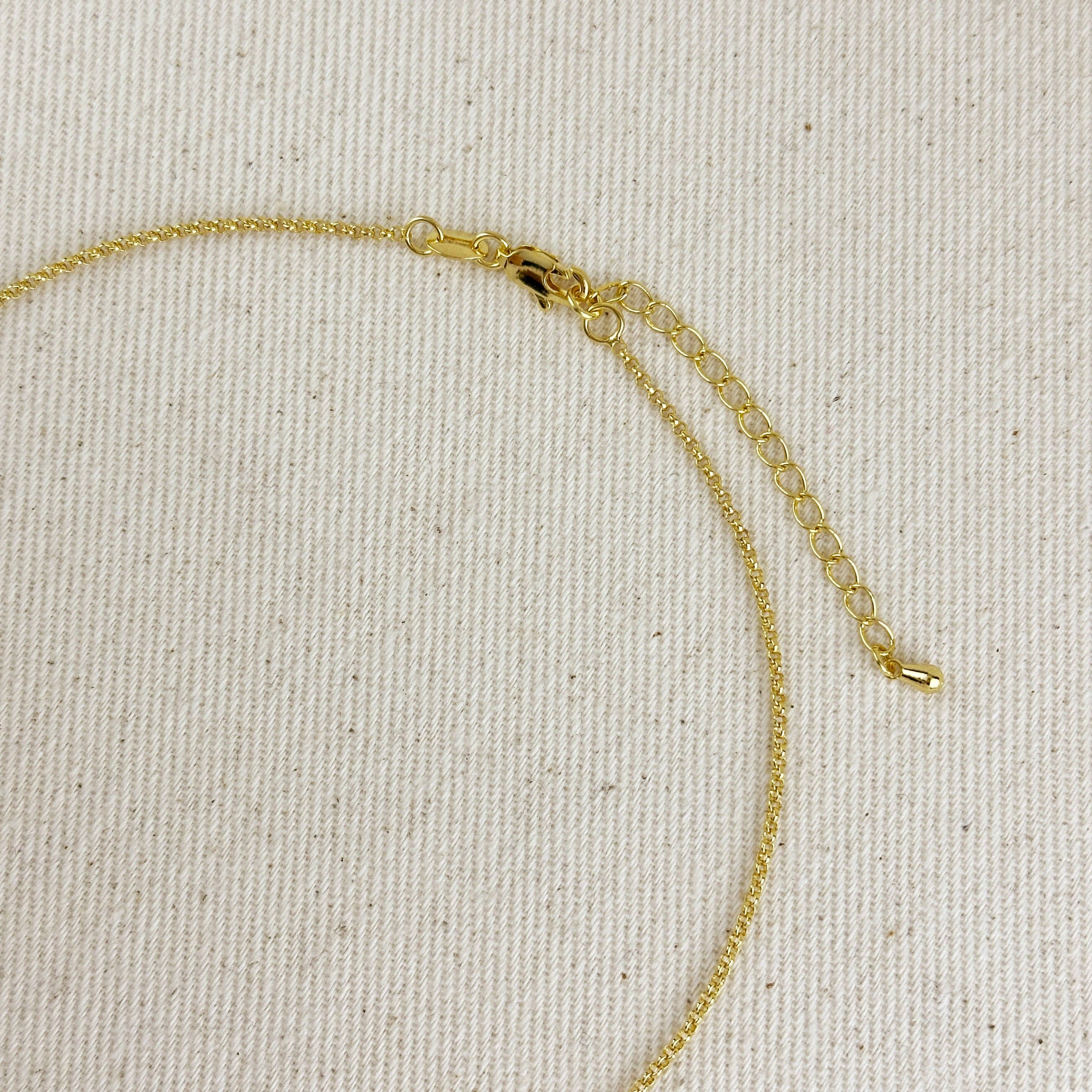 18k Gold Filled Natural Turquoise Bead Necklace