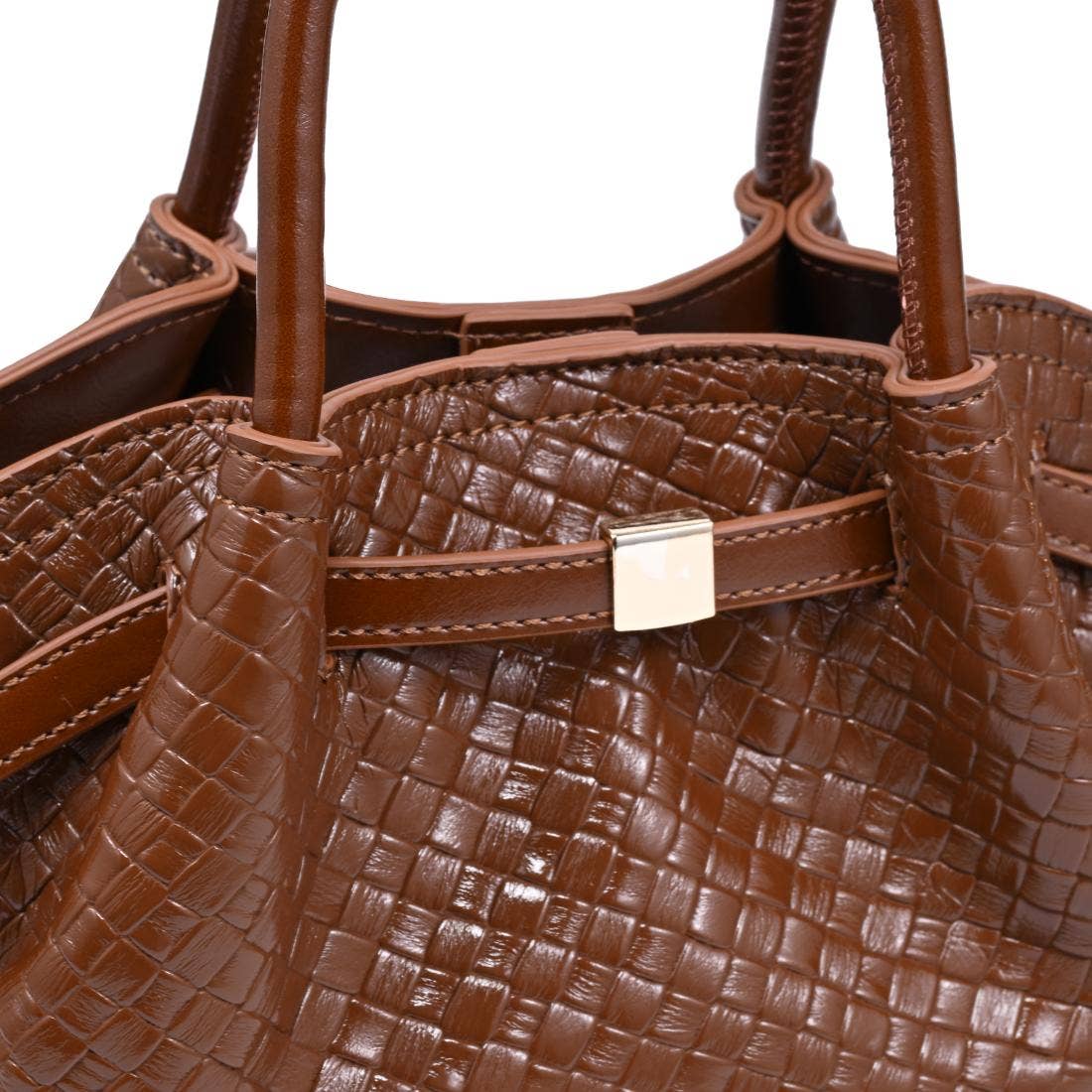 Selena Embossed Woven Crossbody