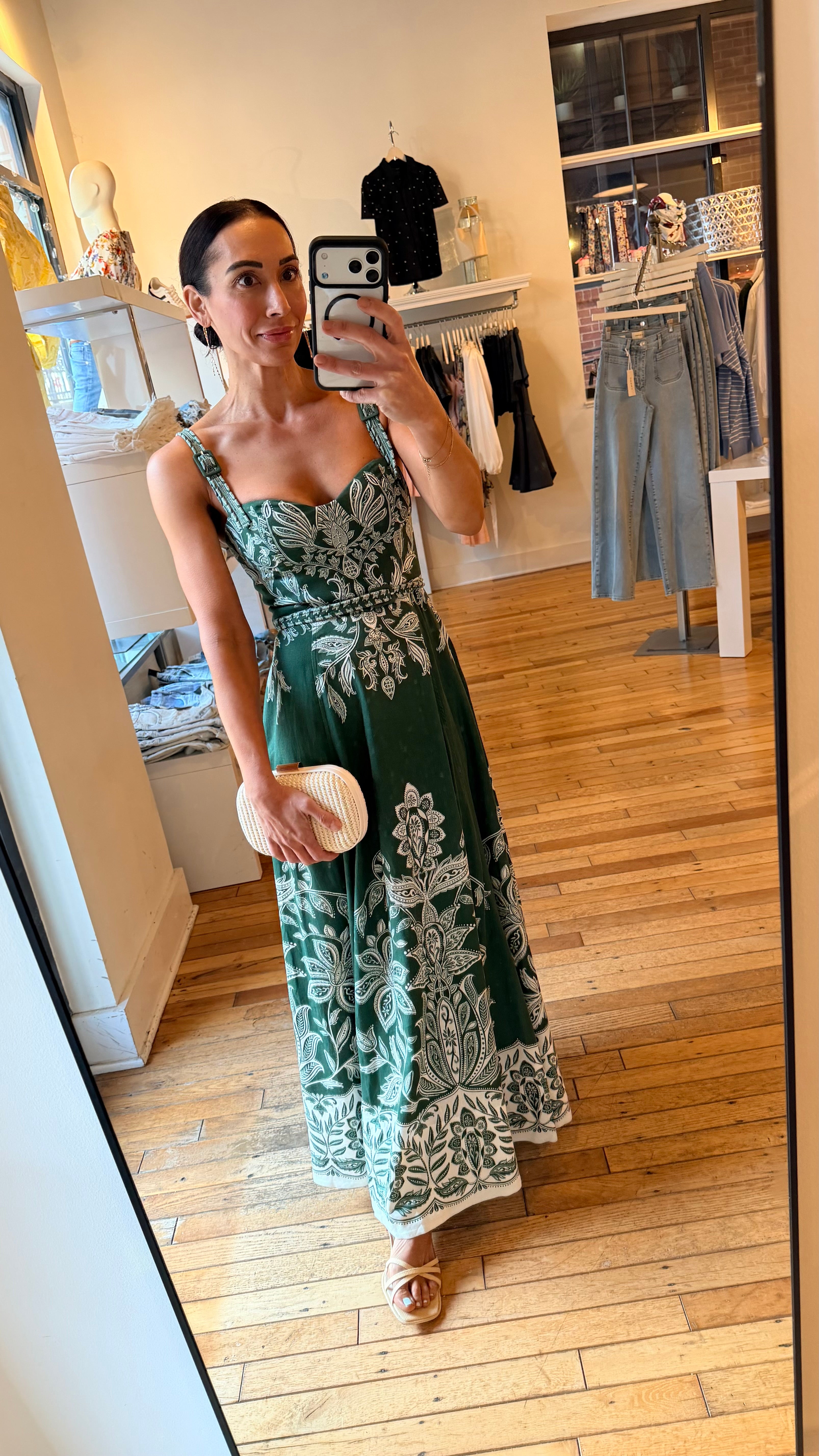 Miranda Belt Buckles Maxi Dress
