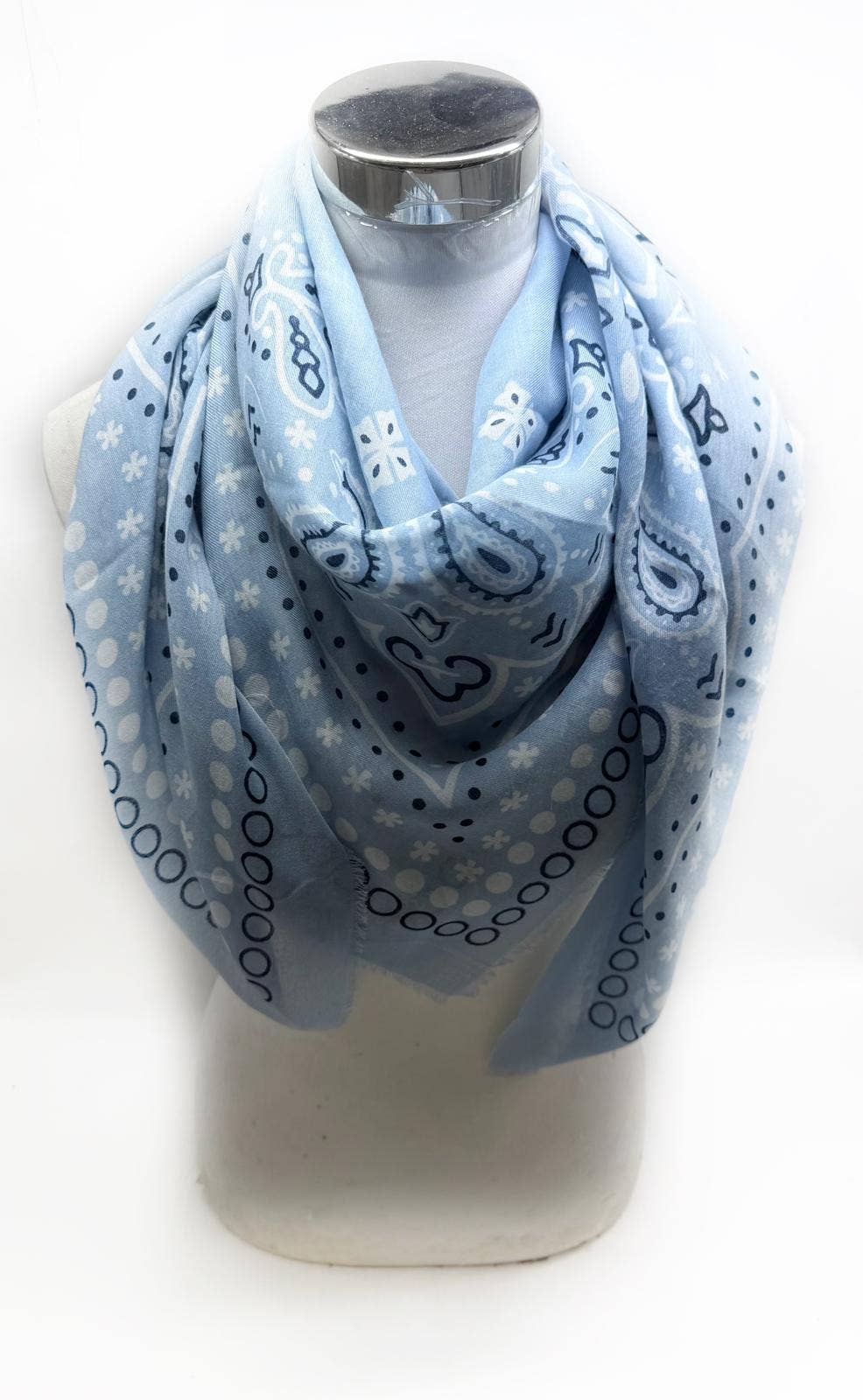 Large Cotton Blend Scarf