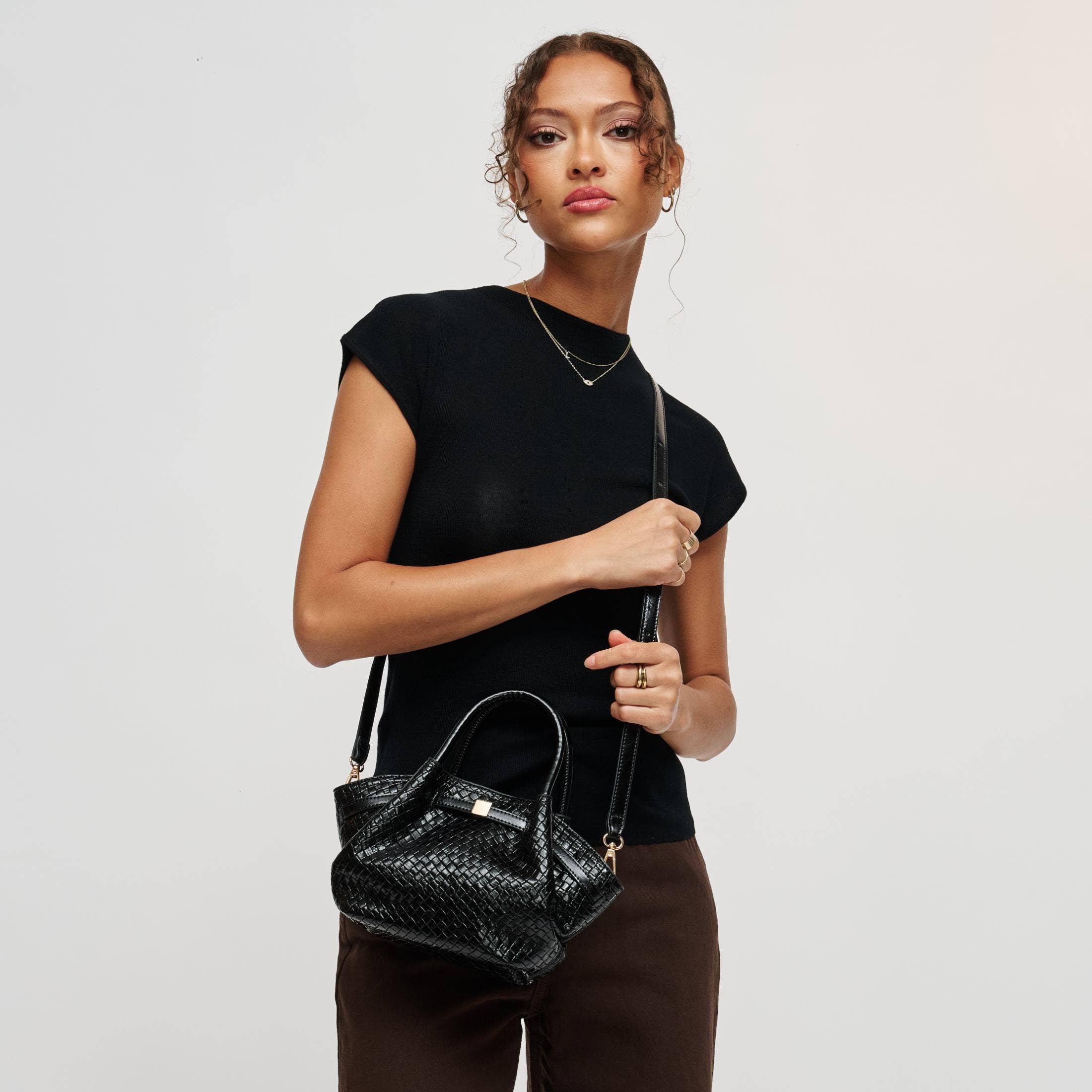 Selena Embossed Woven Crossbody