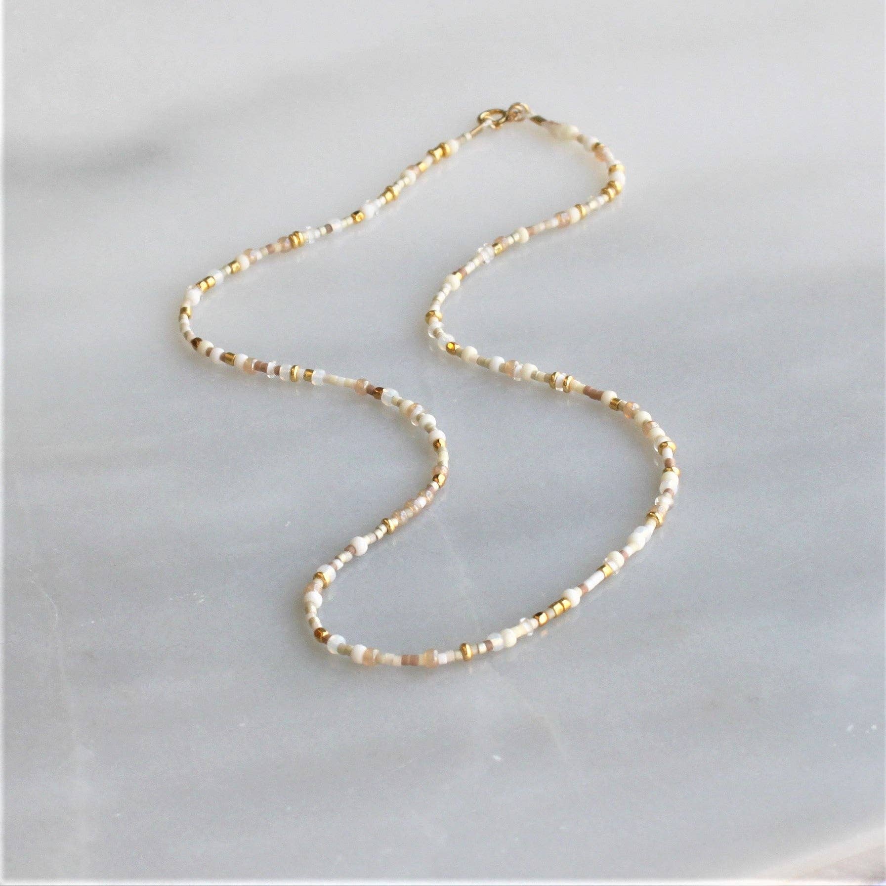 Unity Beaded Necklace - White