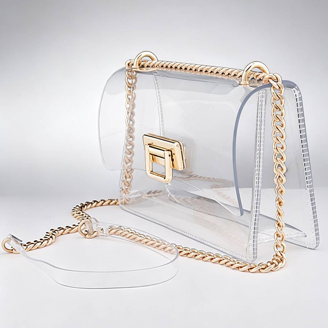 Flap Front Clear Bag