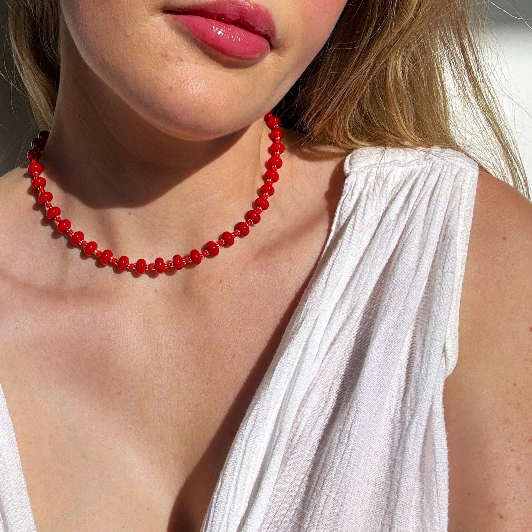 Zia Red Stone Necklace