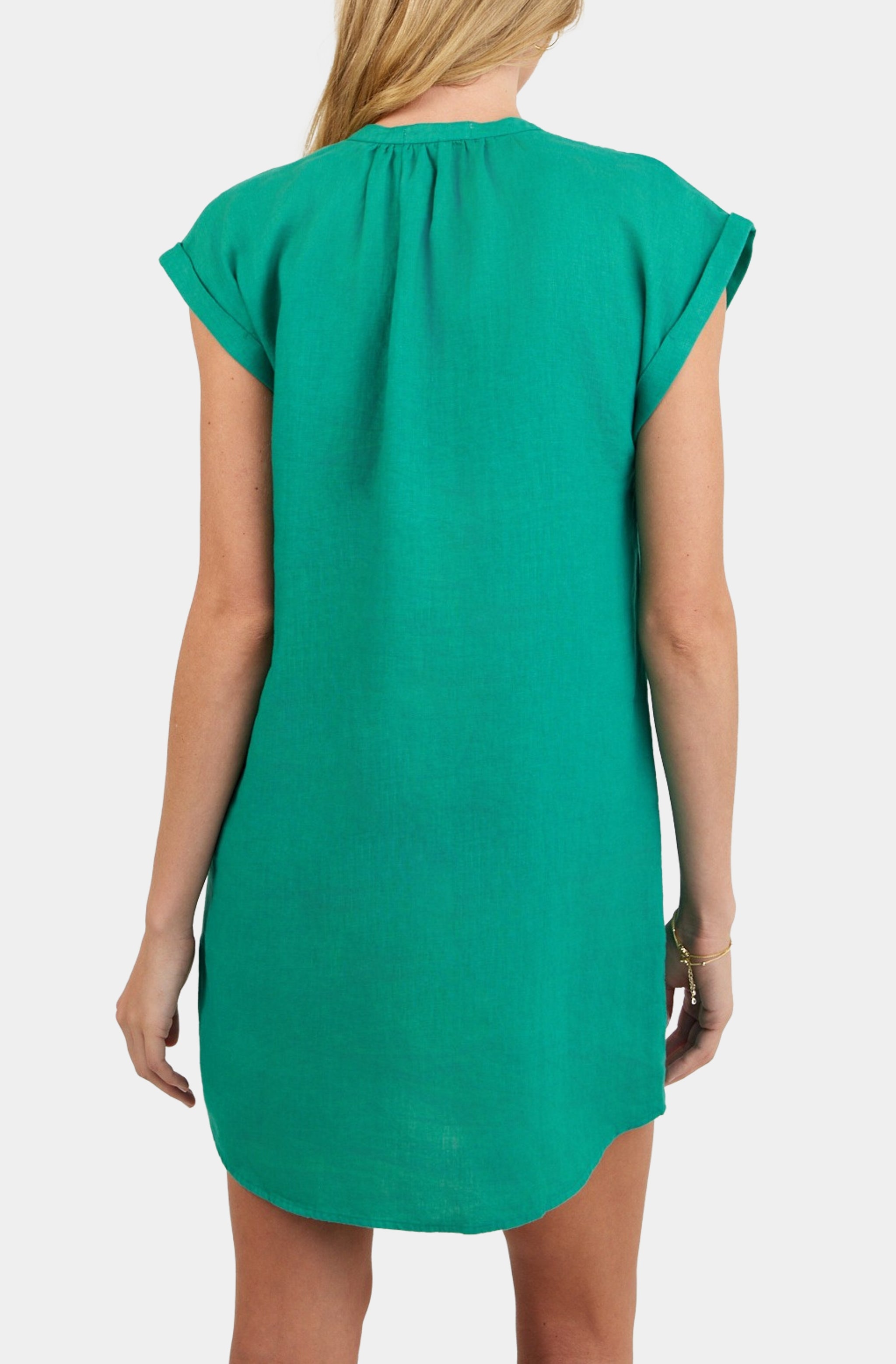 Cap Sleeve  Henley Dress