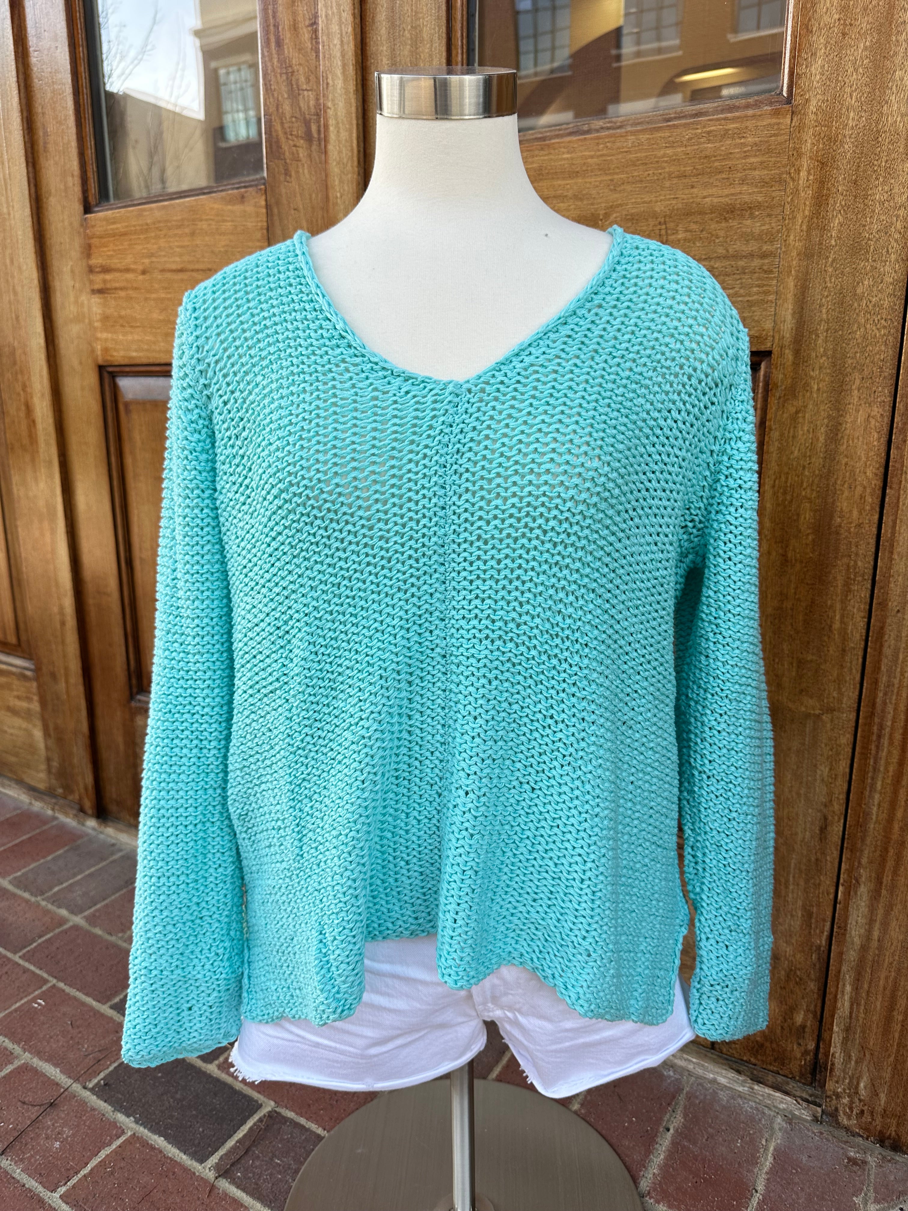 Maui V Cotton Sweater