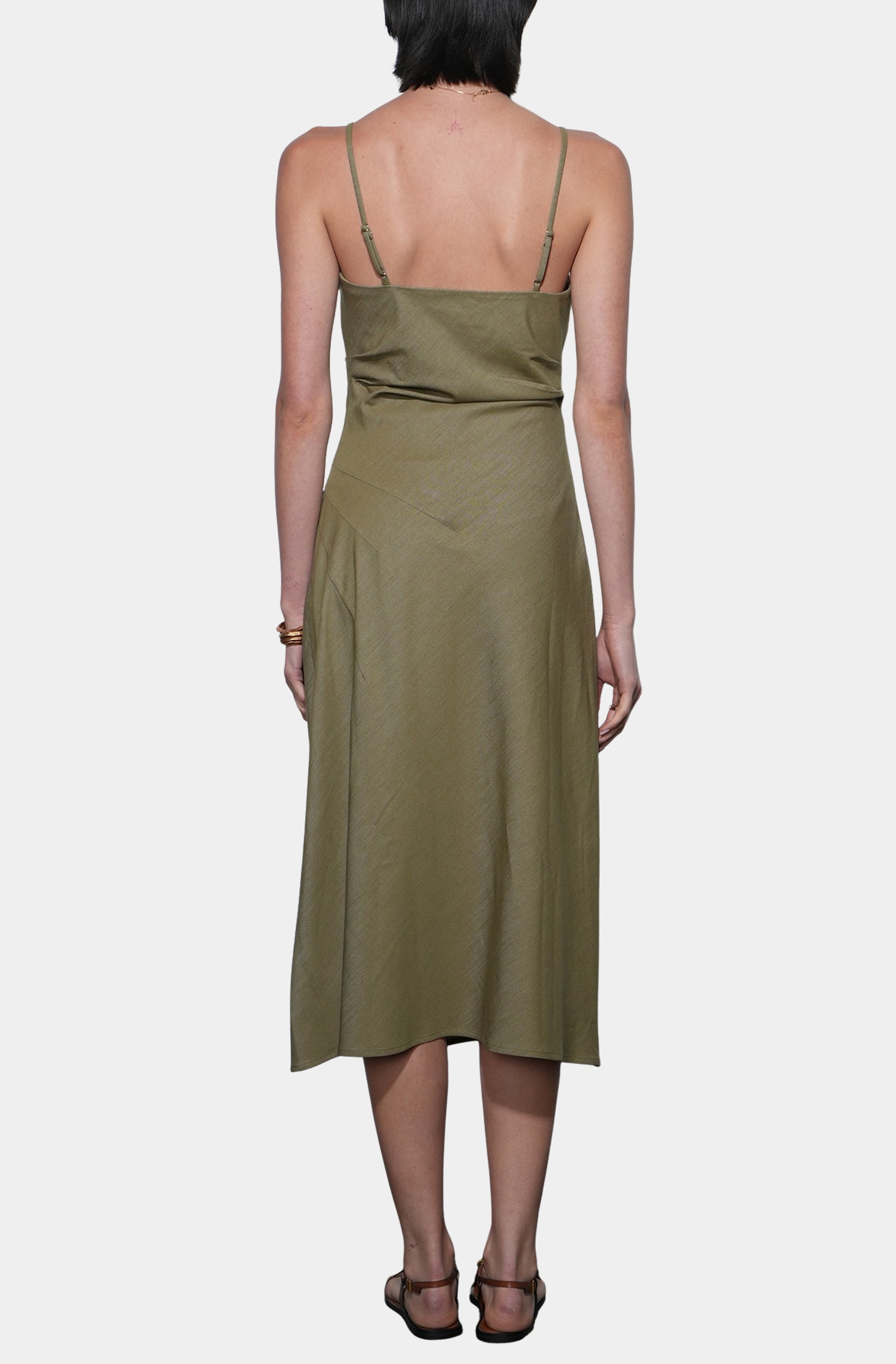 Olivia Cinched Waist Midi Slip Dress