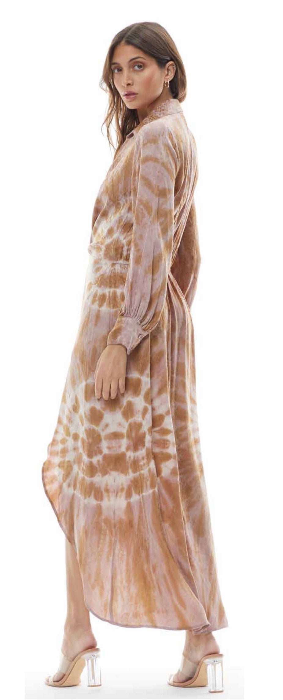 Leopard Jacquard Siren Shirt Dress