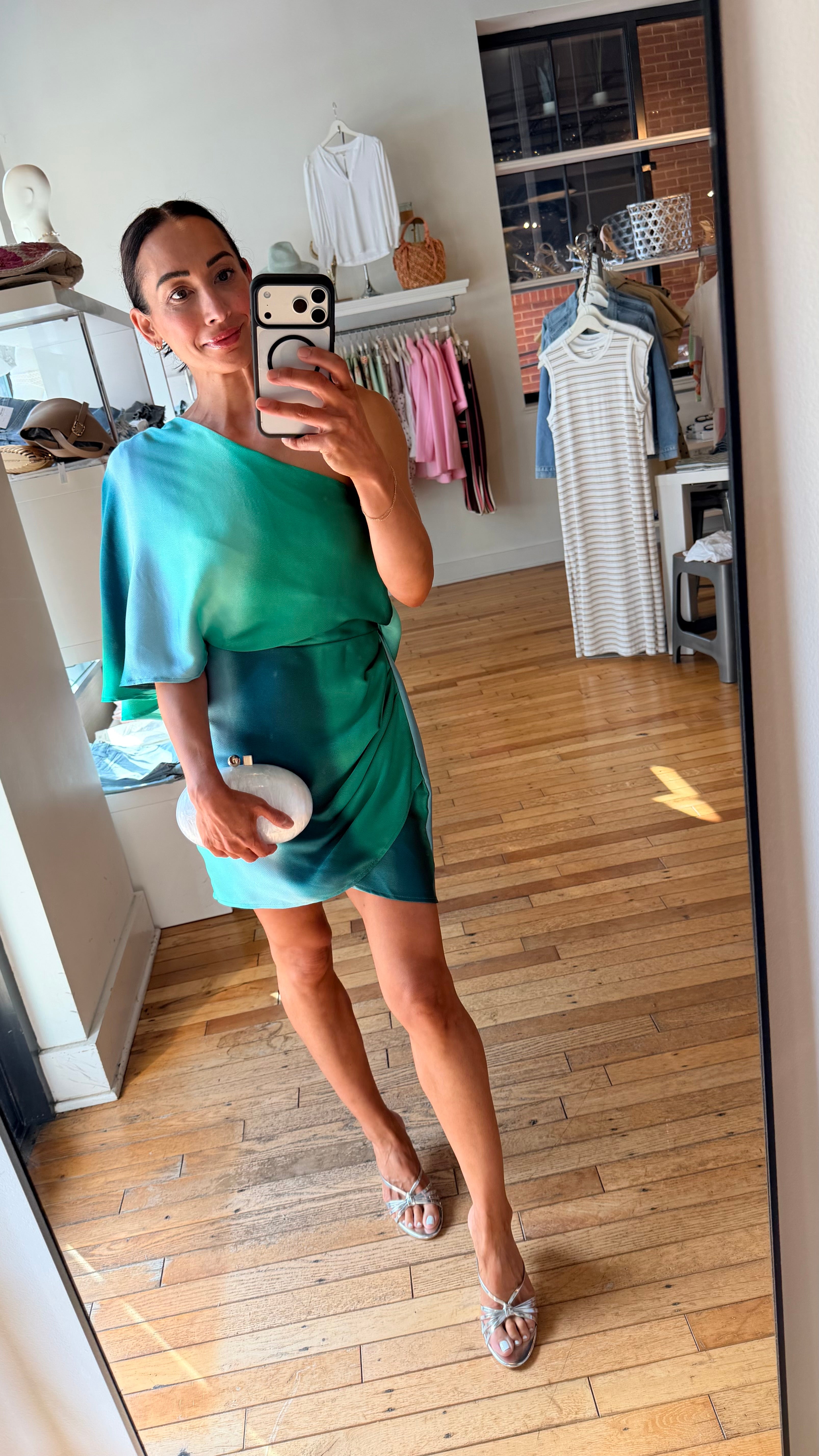 Emerald Fade Mini Dress