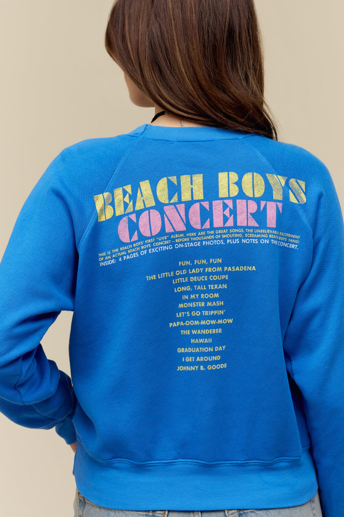The Beach Boys Concert Raglan Crew