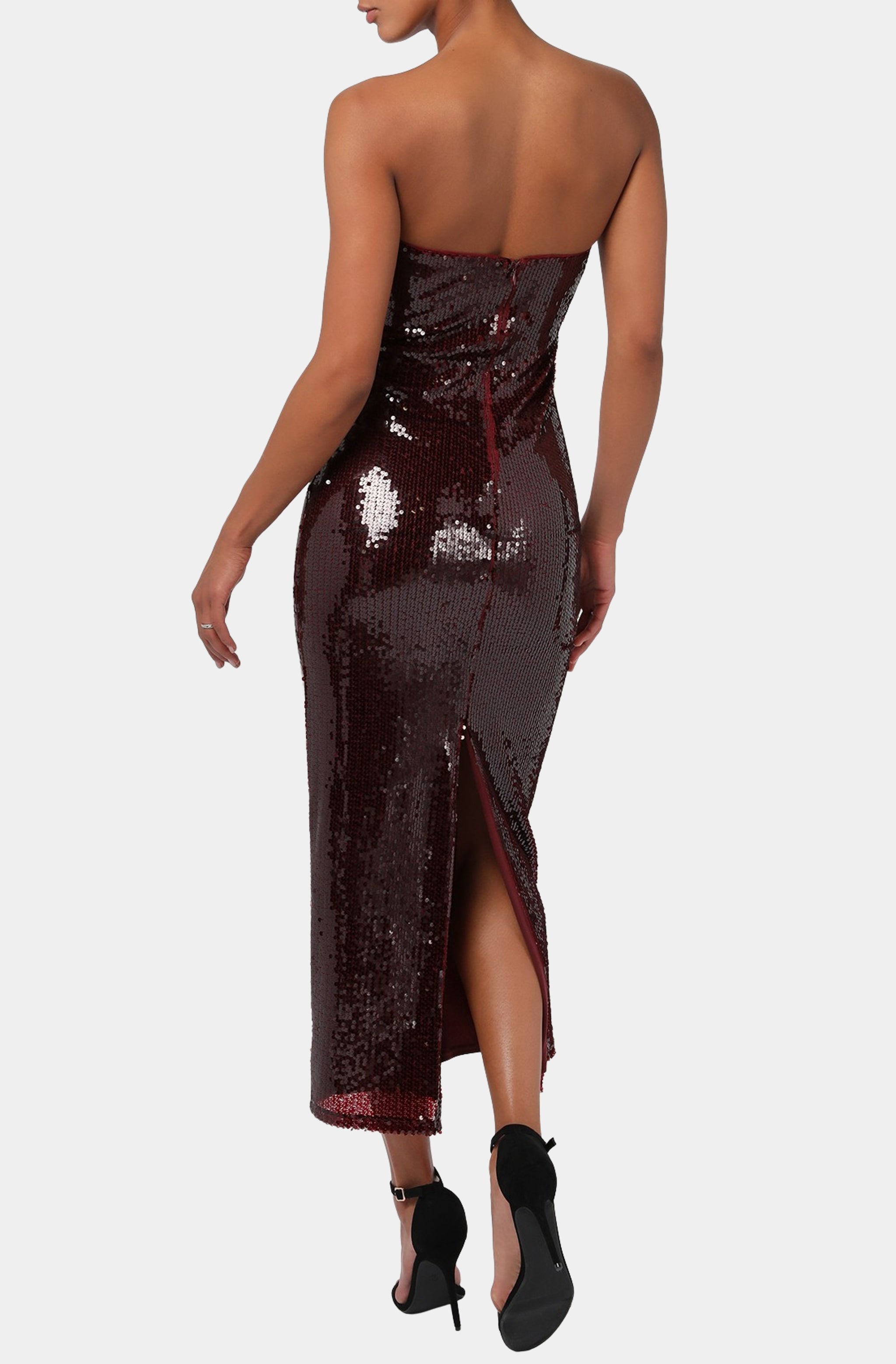 Hallie Strapless Sequin Column Dress