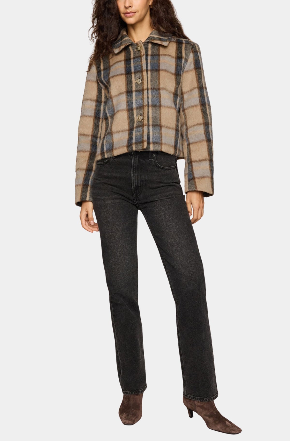 Petra Plaid Shrunken Jacket