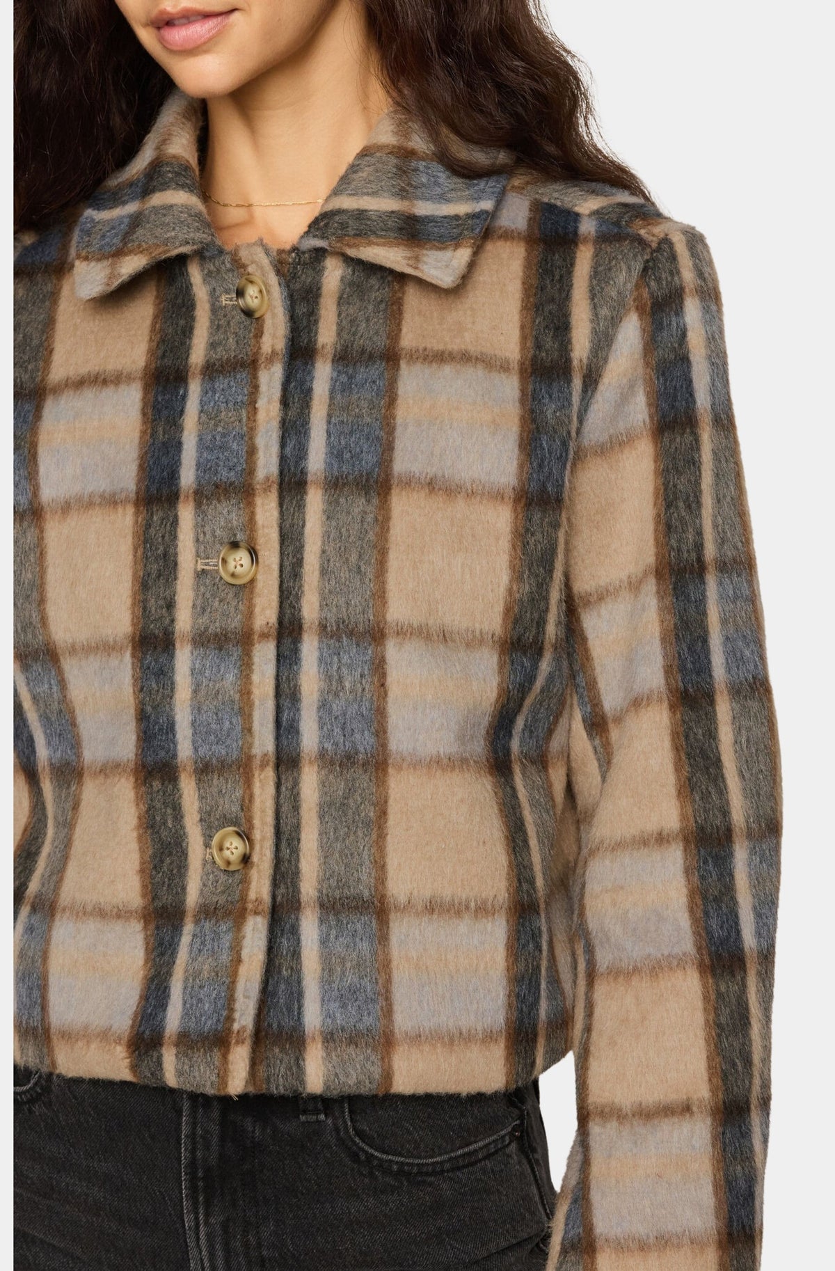 Petra Plaid Shrunken Jacket