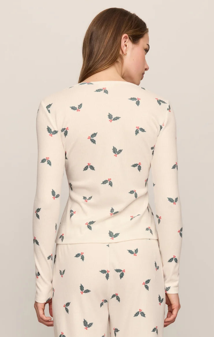 Holly Waffle Top