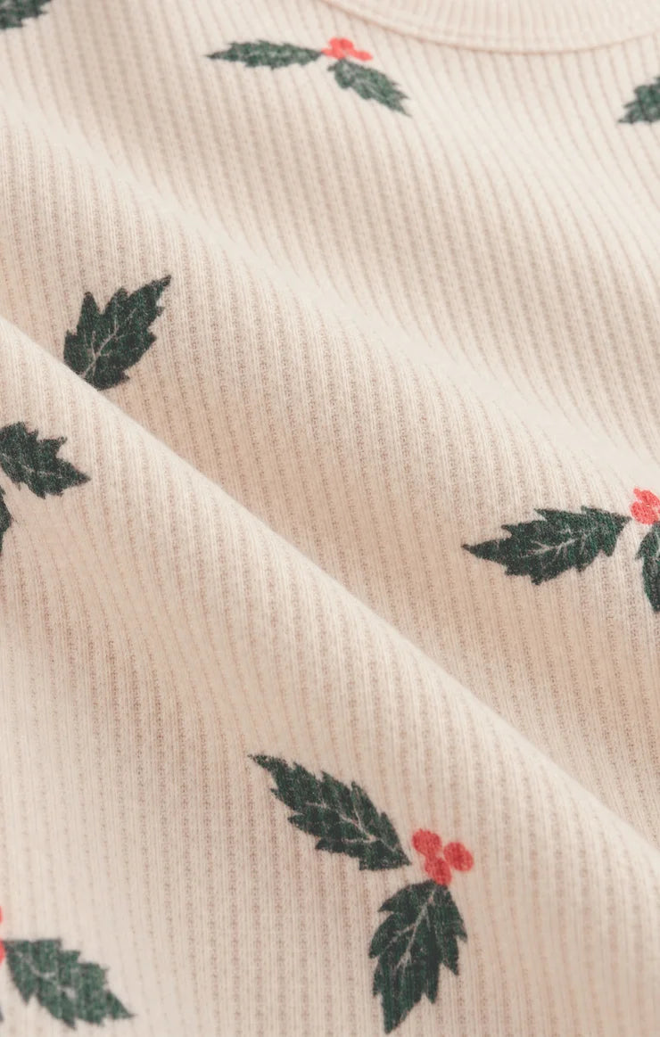 Holly Waffle Top