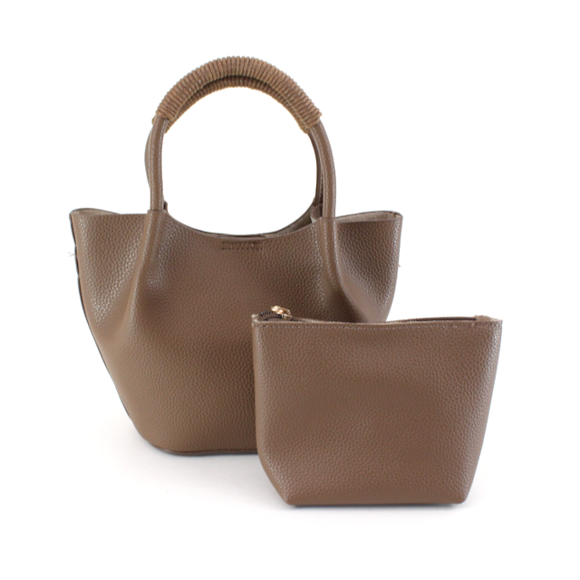 Small Tote Crossbody Bag w/Cosmetic Pouch