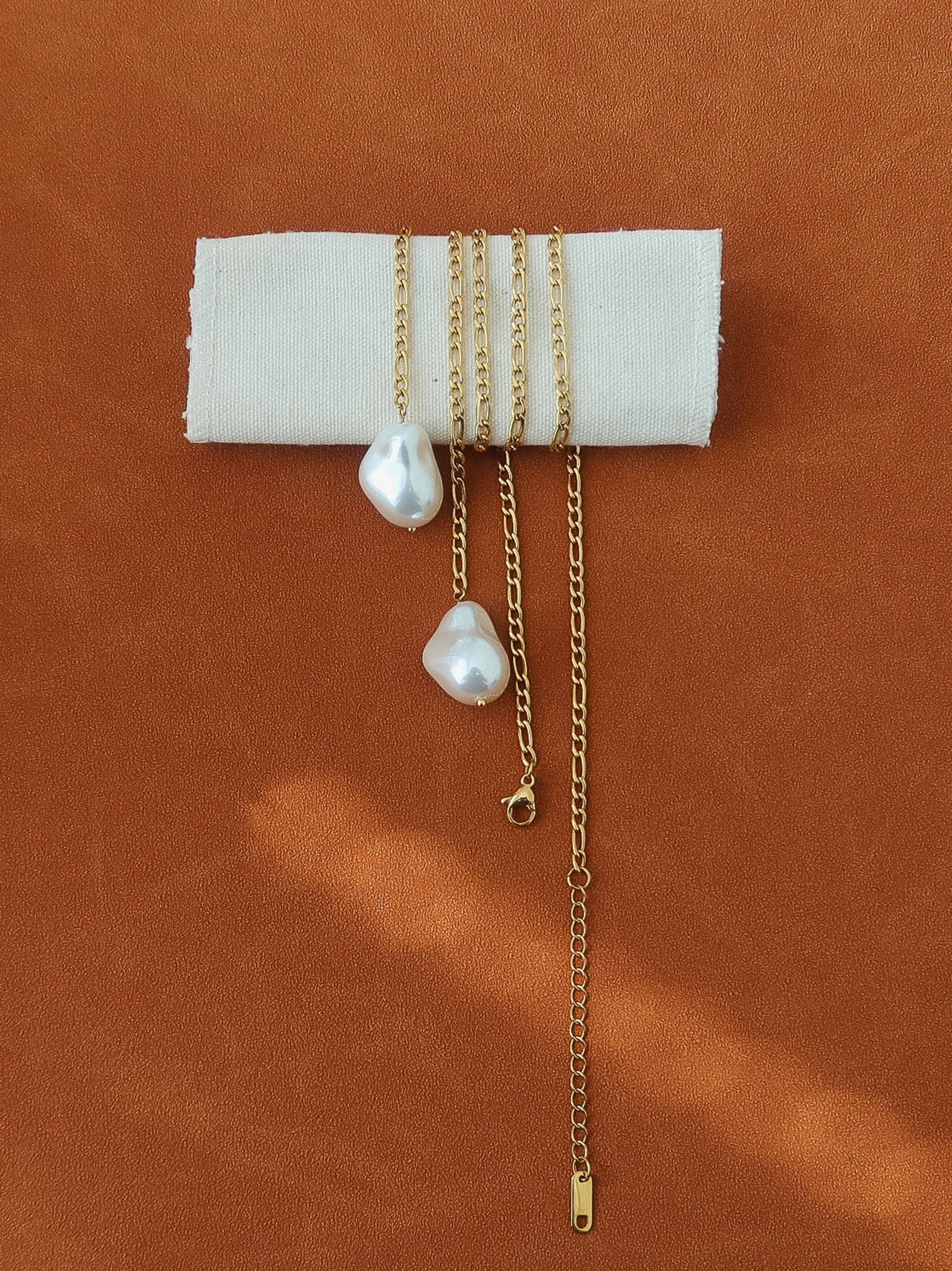 Trévia 18K Gold Non-Tarnish Baroque Pearl Necklace