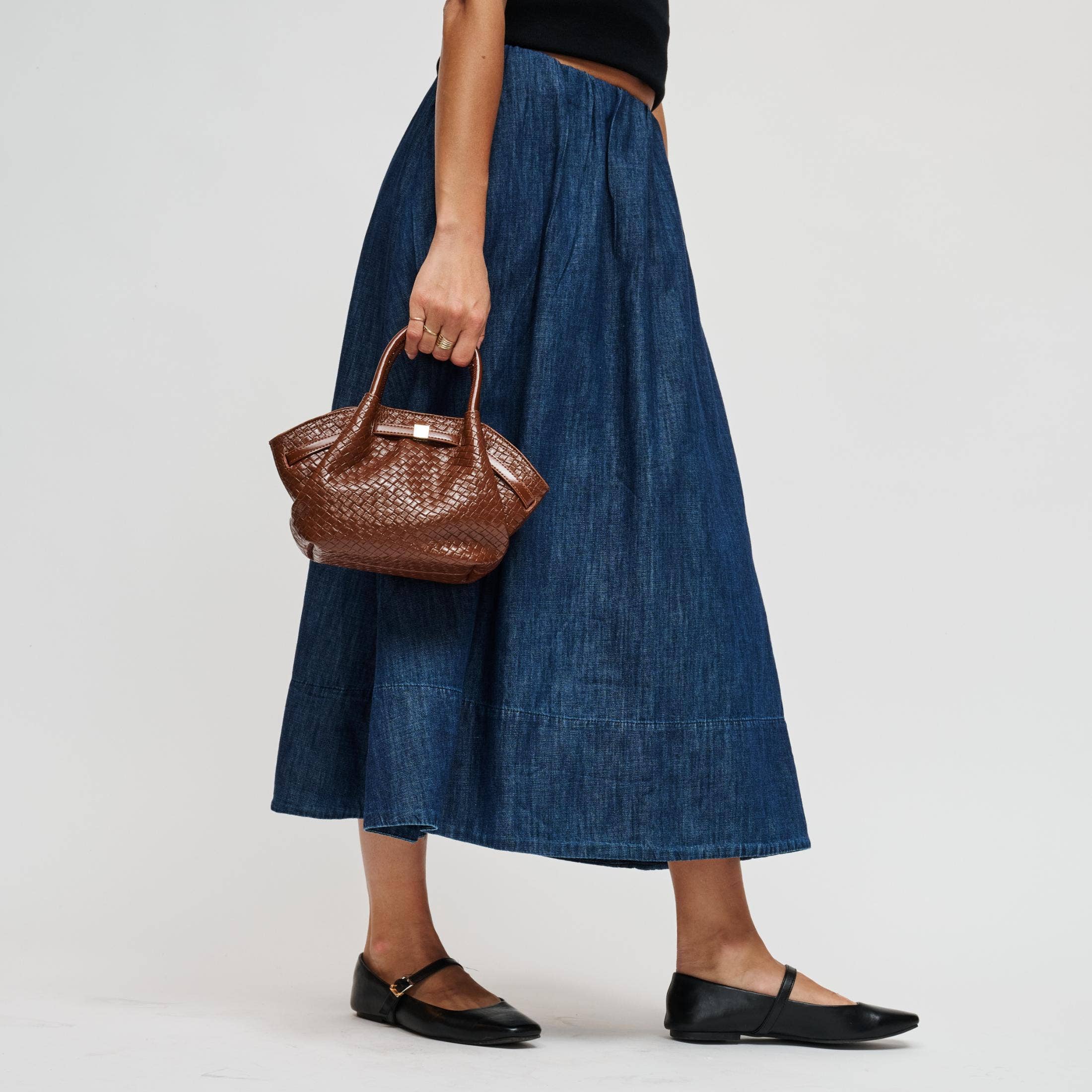Selena Embossed Woven Crossbody