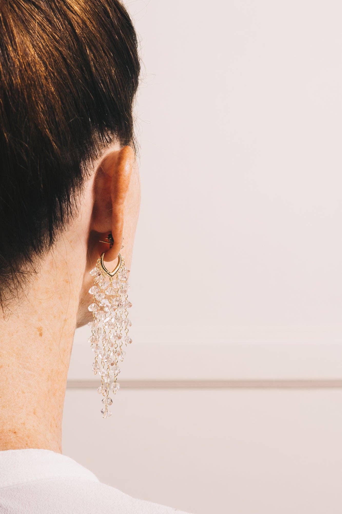 Murial Crystal Drop Earrings | 18K Gold Plating | Crystal CZ
