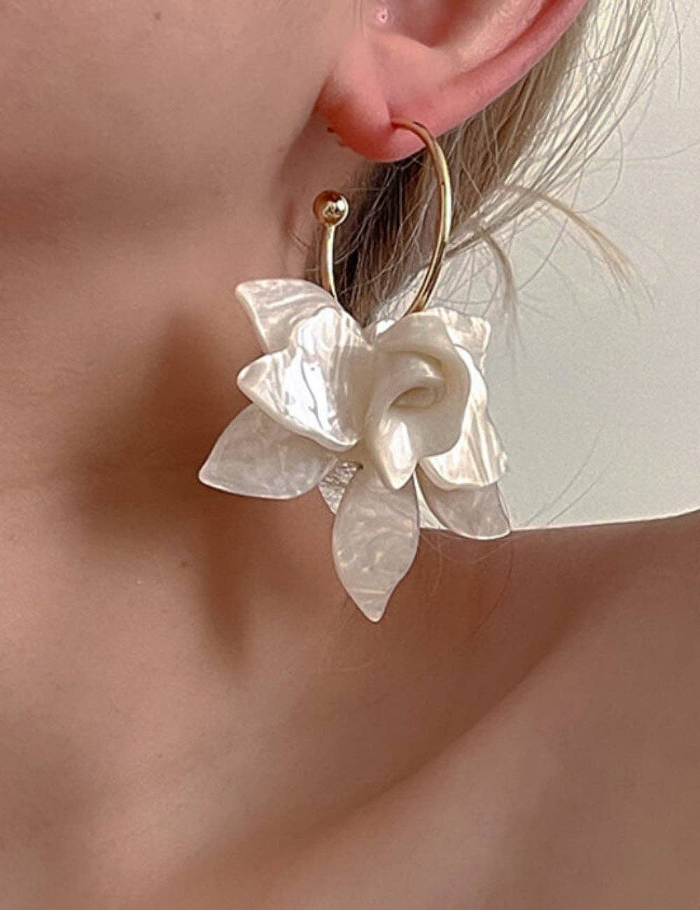 Flower Petal Dangle Earrings