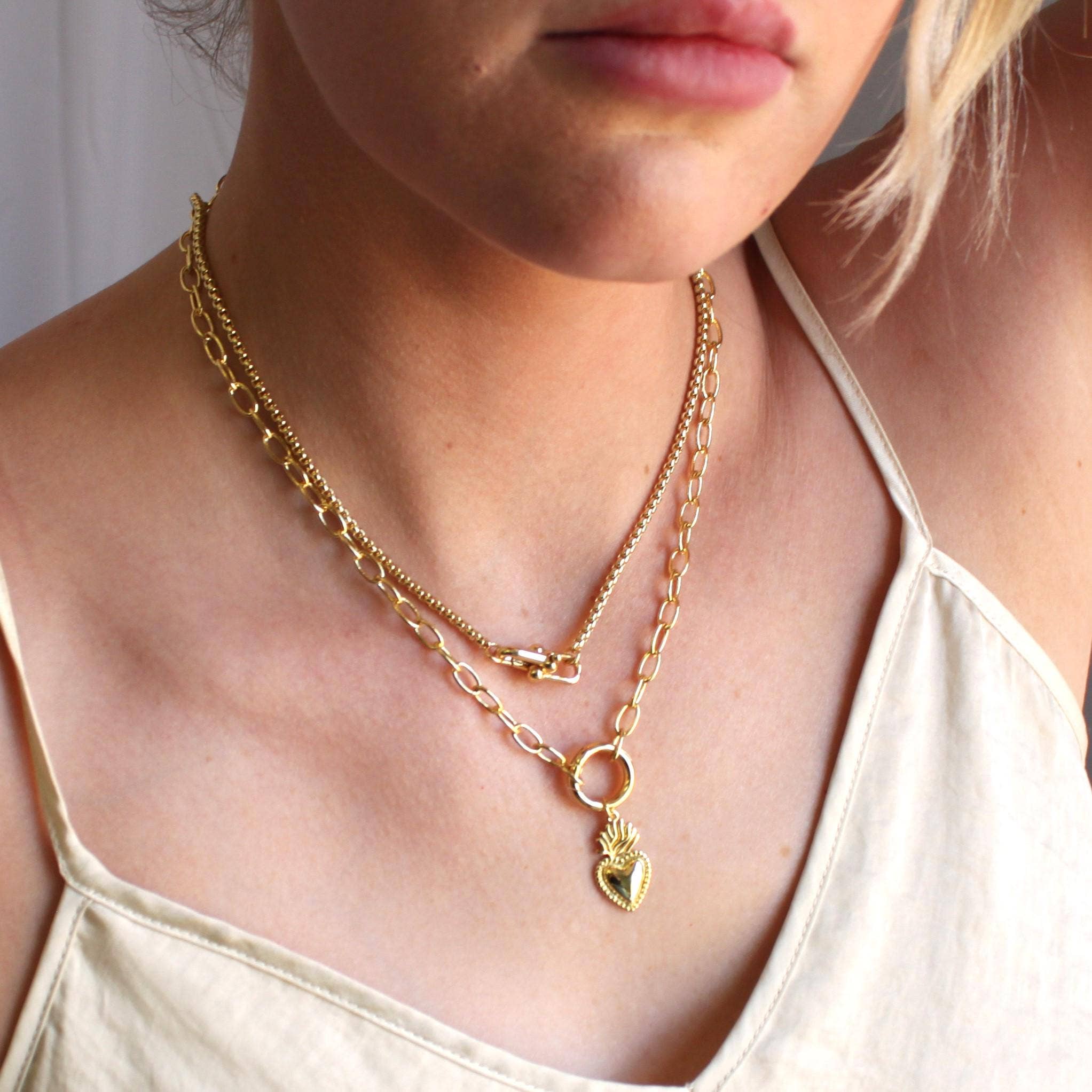 Interlocking Charm Holder Necklace