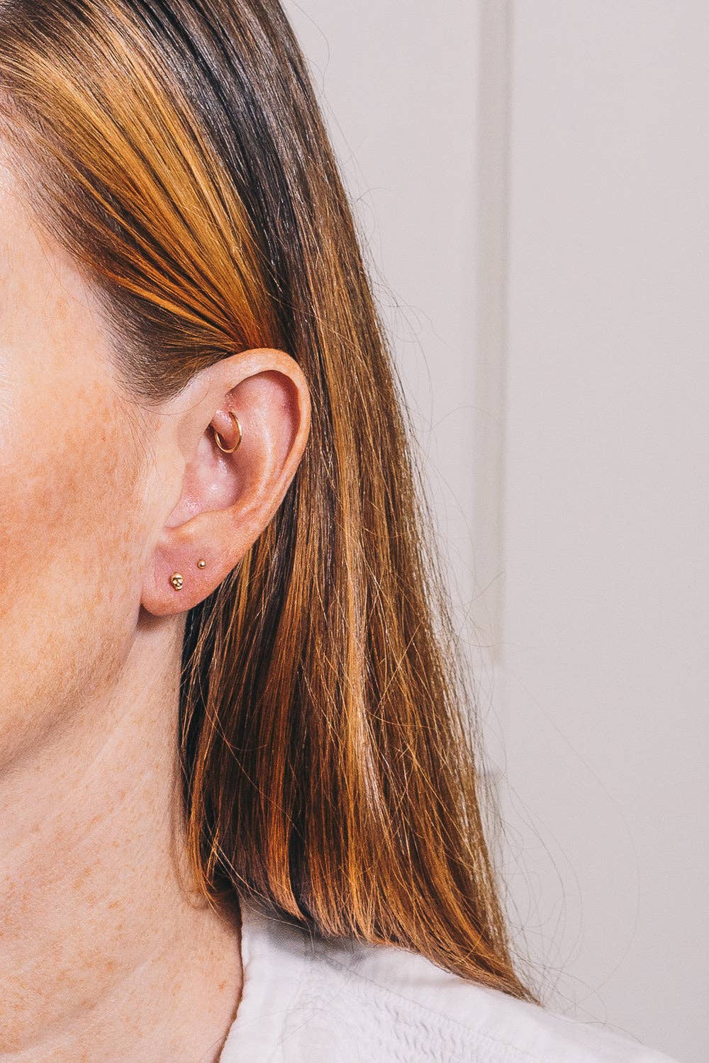 Squelette Tiny Studs | 18k Gold Plating over .925 Silver