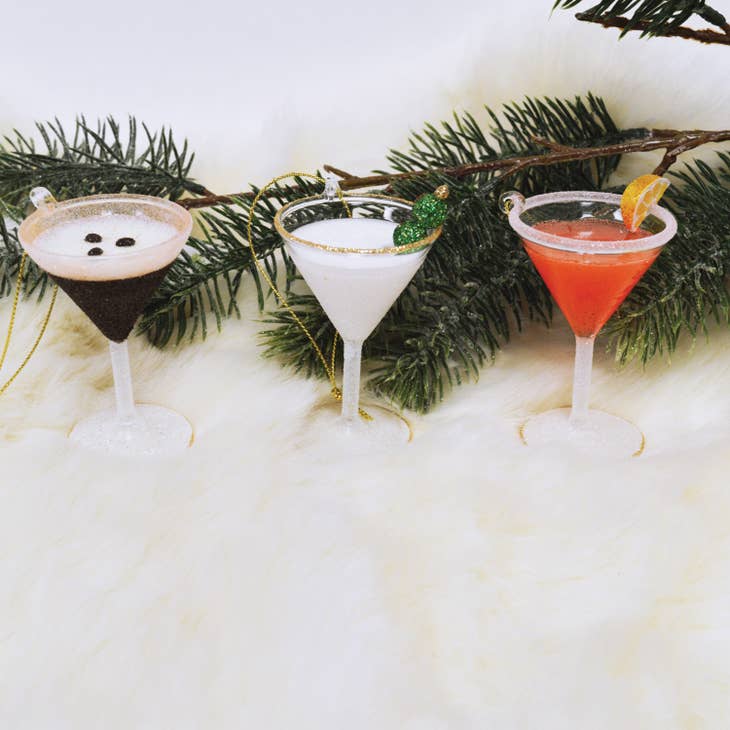 Merry Martinis Ornament Set