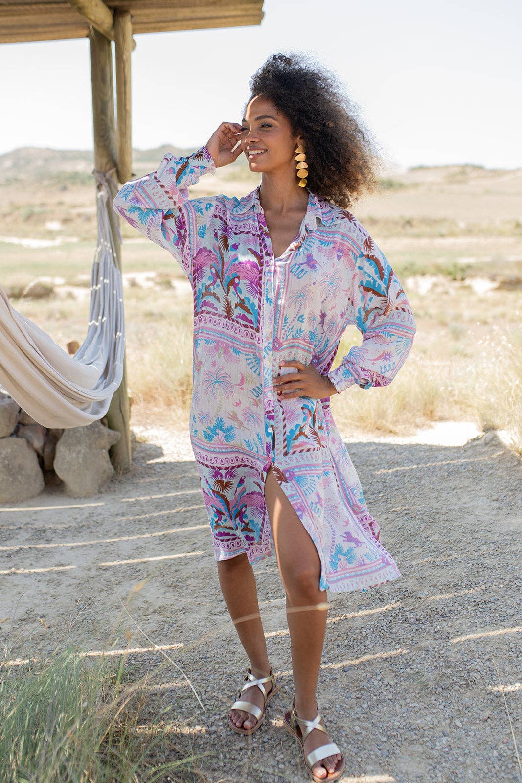 Camisero Button Up Dress