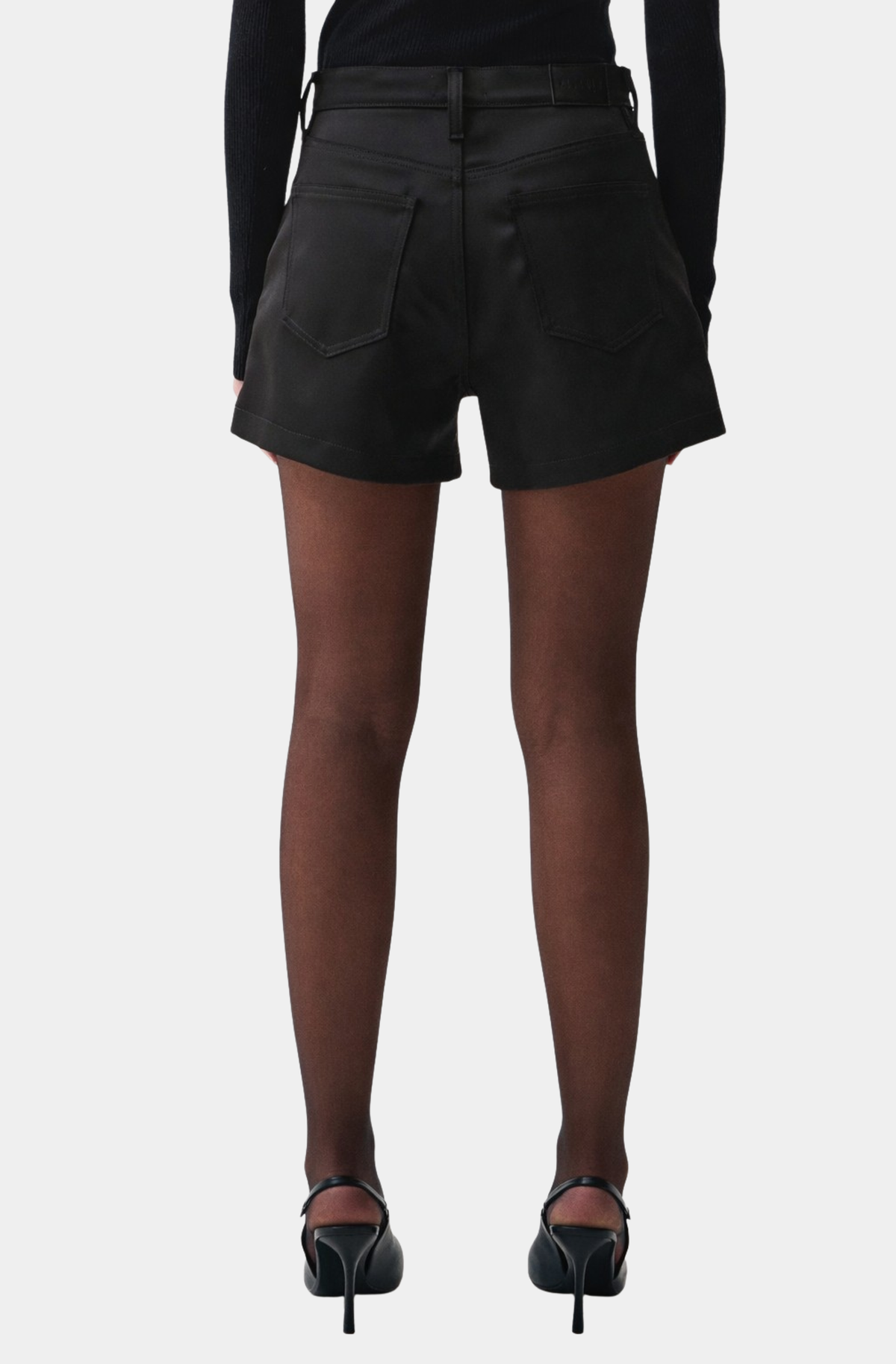 Saige Sateen High Rise A-Line Short